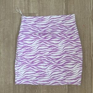 Purple zebra print skirt